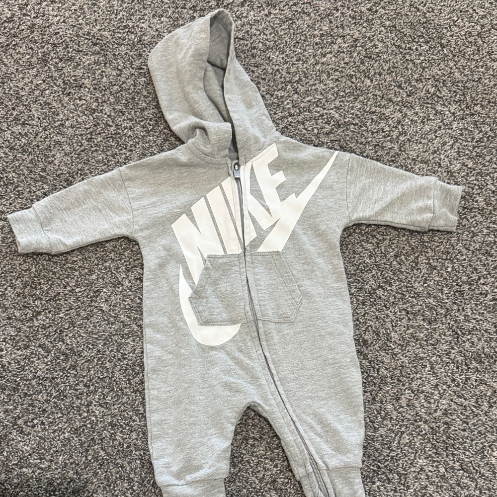 Nike Kids Gray Hooded One Piece